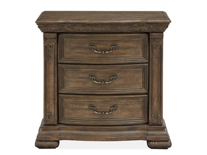 Henry & Mason  -  Ironcrest Willadeene Brown Drawer Nightstand  - AFA00935 view 2