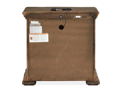 Henry & Mason  -  Ironcrest Willadeene Brown Drawer Nightstand  - AFA00935 view 4