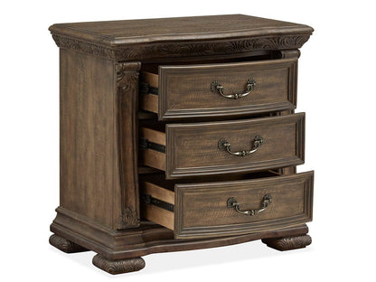 Henry & Mason  -  Ironcrest Willadeene Brown Drawer Nightstand  - AFA00935 view 5