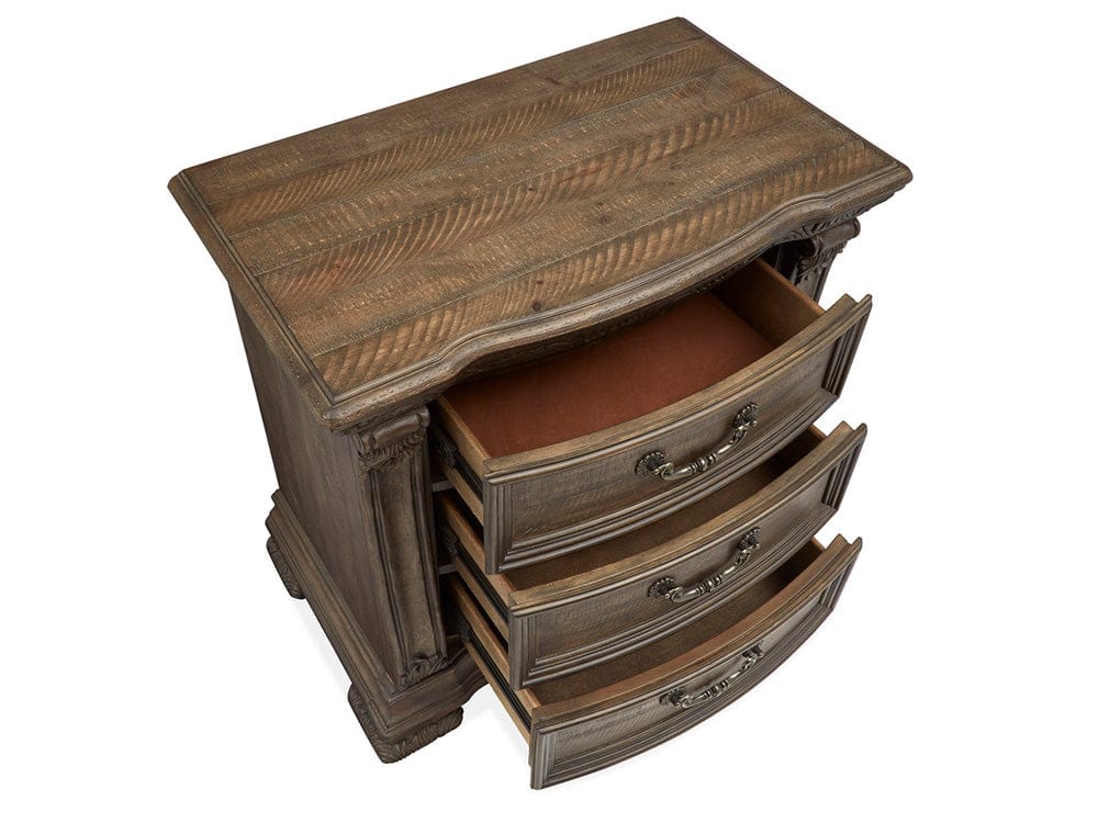 Henry & Mason  -  Ironcrest Willadeene Brown Drawer Nightstand  - AFA00935 view 6