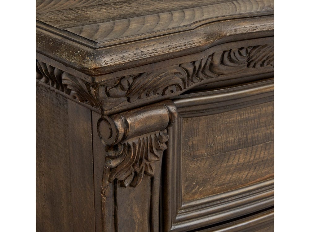 Henry & Mason  -  Ironcrest Willadeene Brown Drawer Nightstand  - AFA00935 view 8