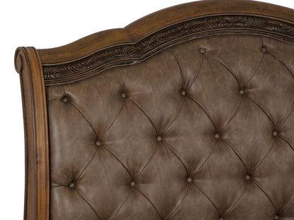 Henry & Mason  -  Ironcrest Willadeene Brown King Upholstered Sleigh Storage Bed  - AFA00938 view 3