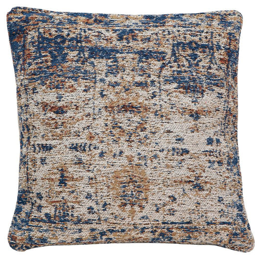 Henry & Mason - Jackie 20in Blue and Beige Cotton Throw Pillow - DV7562 veiw 1