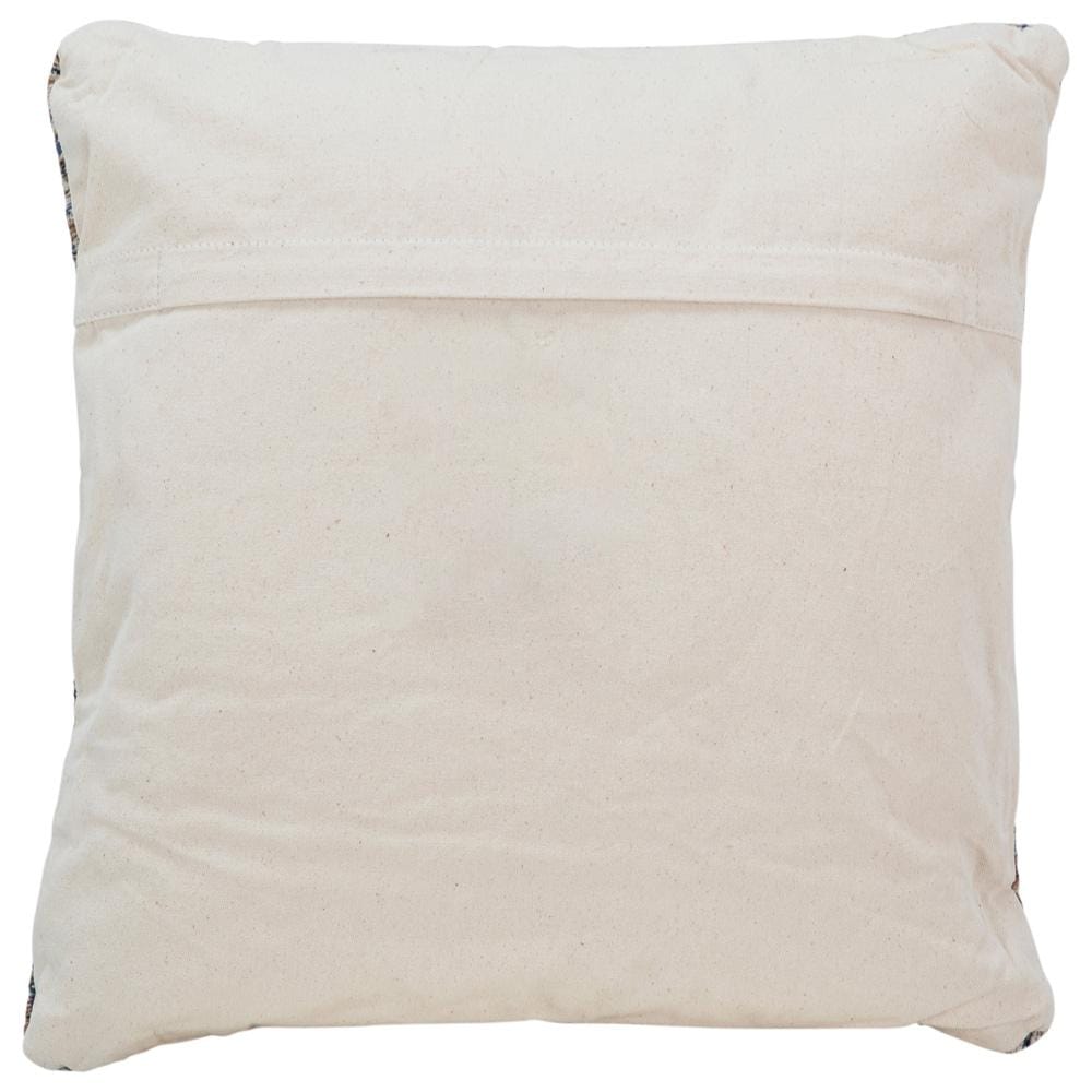Henry & Mason - Jackie 20in Blue and Beige Cotton Throw Pillow - DV7562 veiw 2