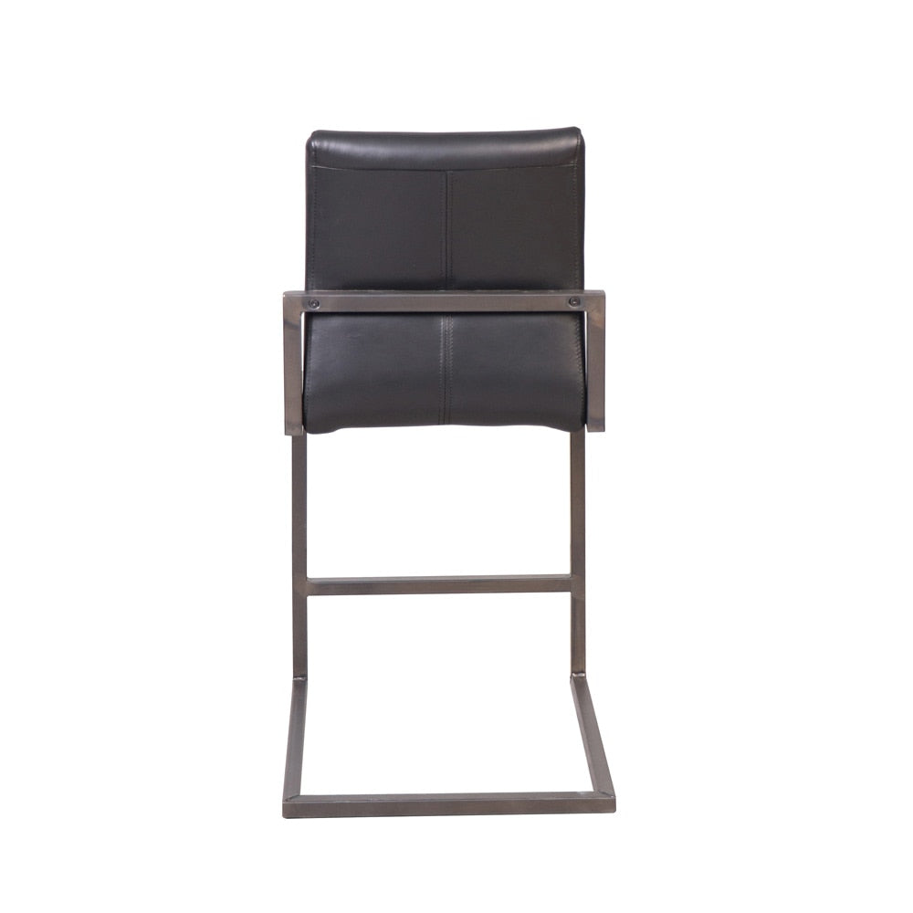 Henry & Mason - Jimi Antique Black Steel and Black Leather Counter Stool - DV7255 veiw 5