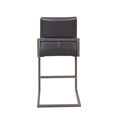 Henry & Mason - Jimi Antique Black Steel and Black Leather Counter Stool - DV7255 veiw 5