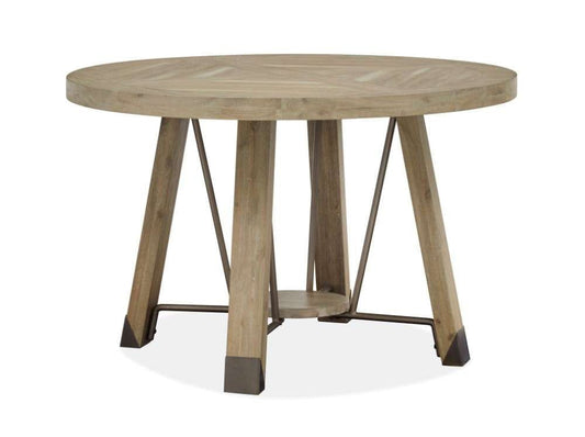 Henry & Mason - Juniper Hill 48" Round Dining Table in Cerused Khaki - AFA00015 view 1