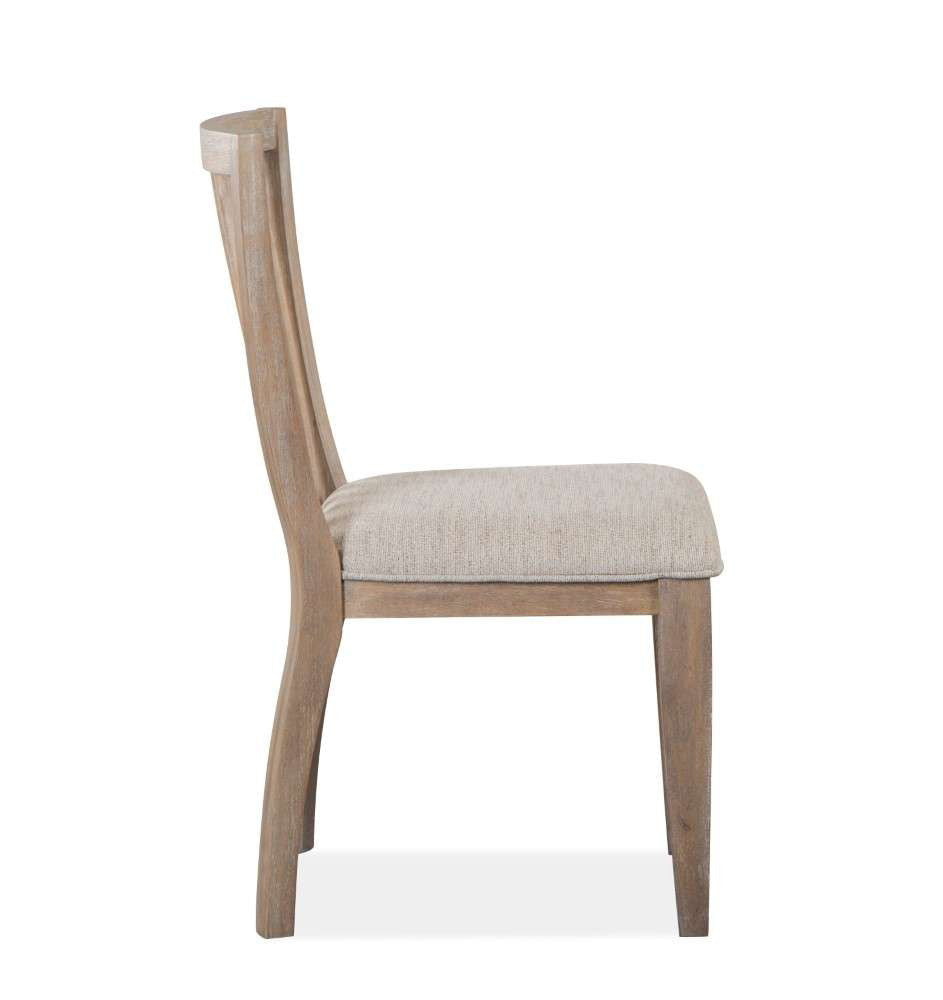 Henry & Mason - Juniper Hill Dining Side Chair with Upholstered Seat in Cerused Khaki (Set of 2) - AFA00018 view 3