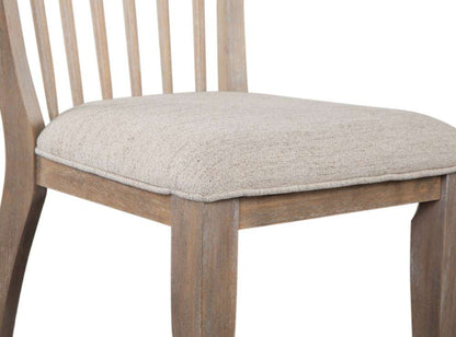 Henry & Mason - Juniper Hill Dining Side Chair with Upholstered Seat in Cerused Khaki (Set of 2) - AFA00018 view 4