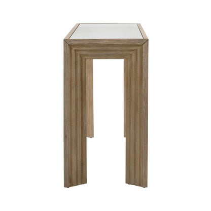 Henry & Mason - Kendra Glass Inset top Pine Wood Console Table in Light Warm Wash Finish - DV7216 veiw 3