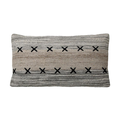 Henry & Mason - Kenya 26in Handwovwen Wool and Cotton Lumbar Pillow - DV7575 veiw 1