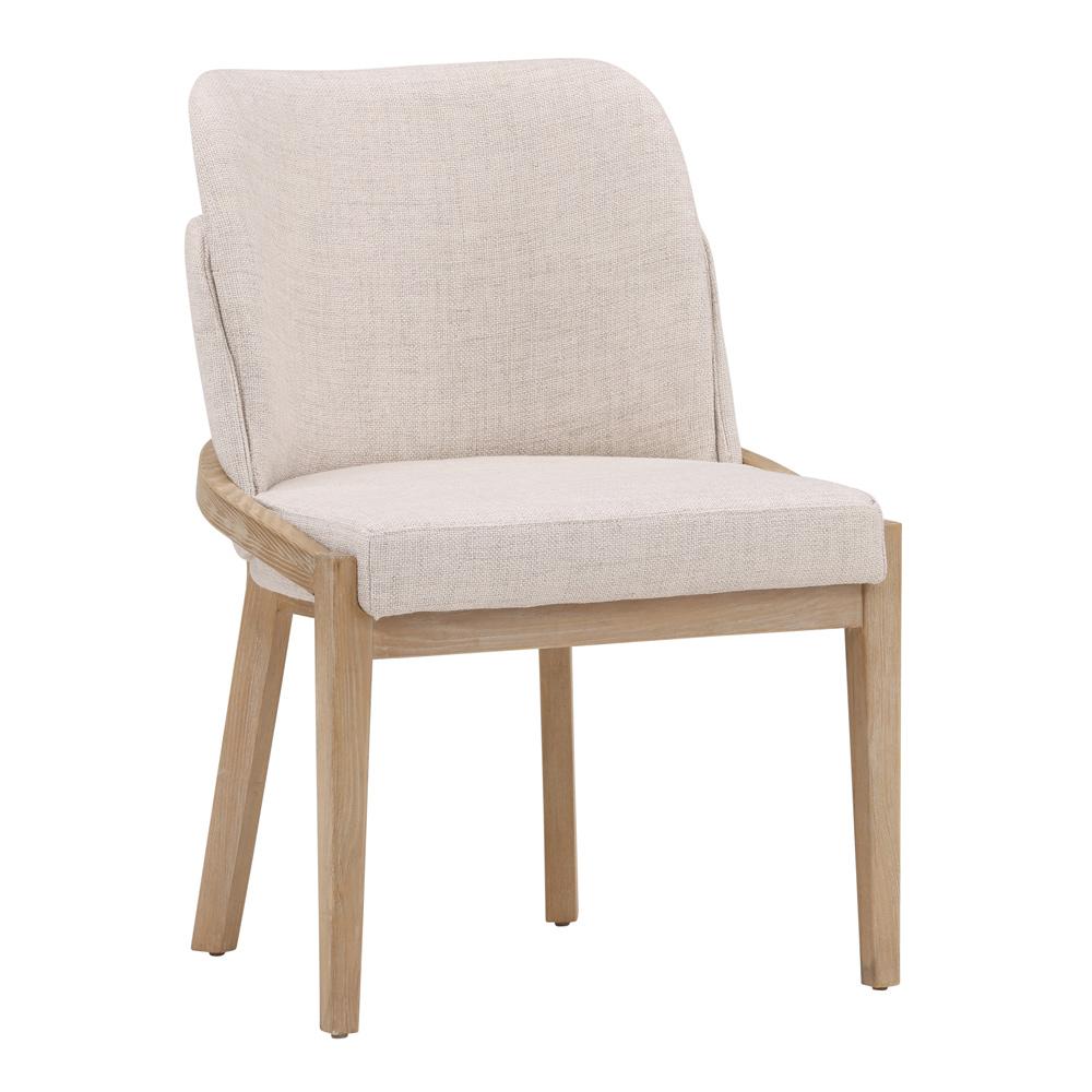 Henry & Mason - Kerns Light Natural Elm Wood Dining Chair with Beige Performance Fabric - DV7087 veiw 1
