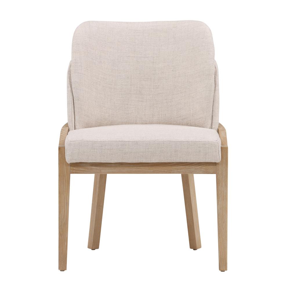 Henry & Mason - Kerns Light Natural Elm Wood Dining Chair with Beige Performance Fabric - DV7087 veiw 2