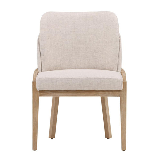 Henry & Mason - Kerns Light Natural Elm Wood Dining Chair with Beige Performance Fabric - DV7087 veiw 2