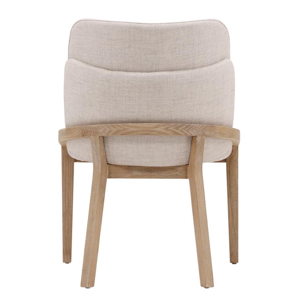 Henry & Mason - Kerns Light Natural Elm Wood Dining Chair with Beige Performance Fabric - DV7087 veiw 4