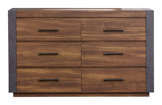 Henry & Mason  -  Kessler Tavern Brown Double Drawer Dresser  - AFA00995 view 2