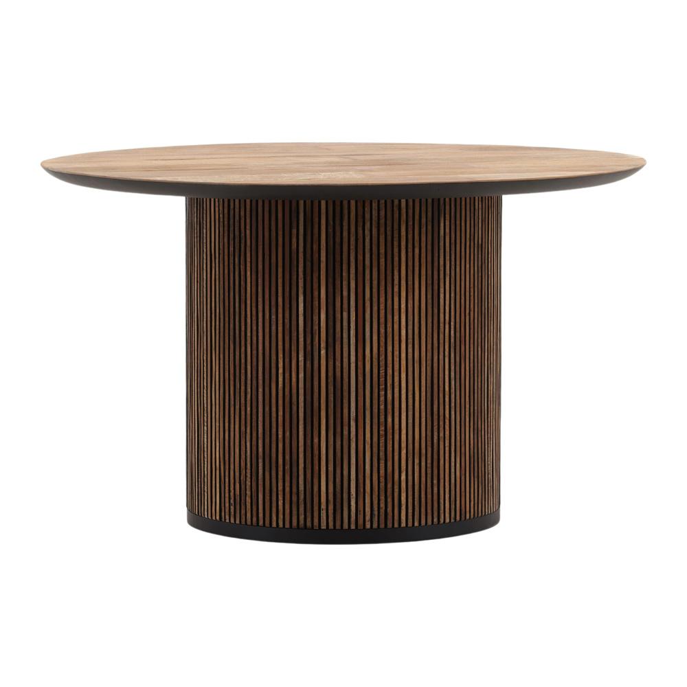 Henry & Mason - Kholman 51in Round Natural Teak Wood Dining Table - DV7926 veiw 1