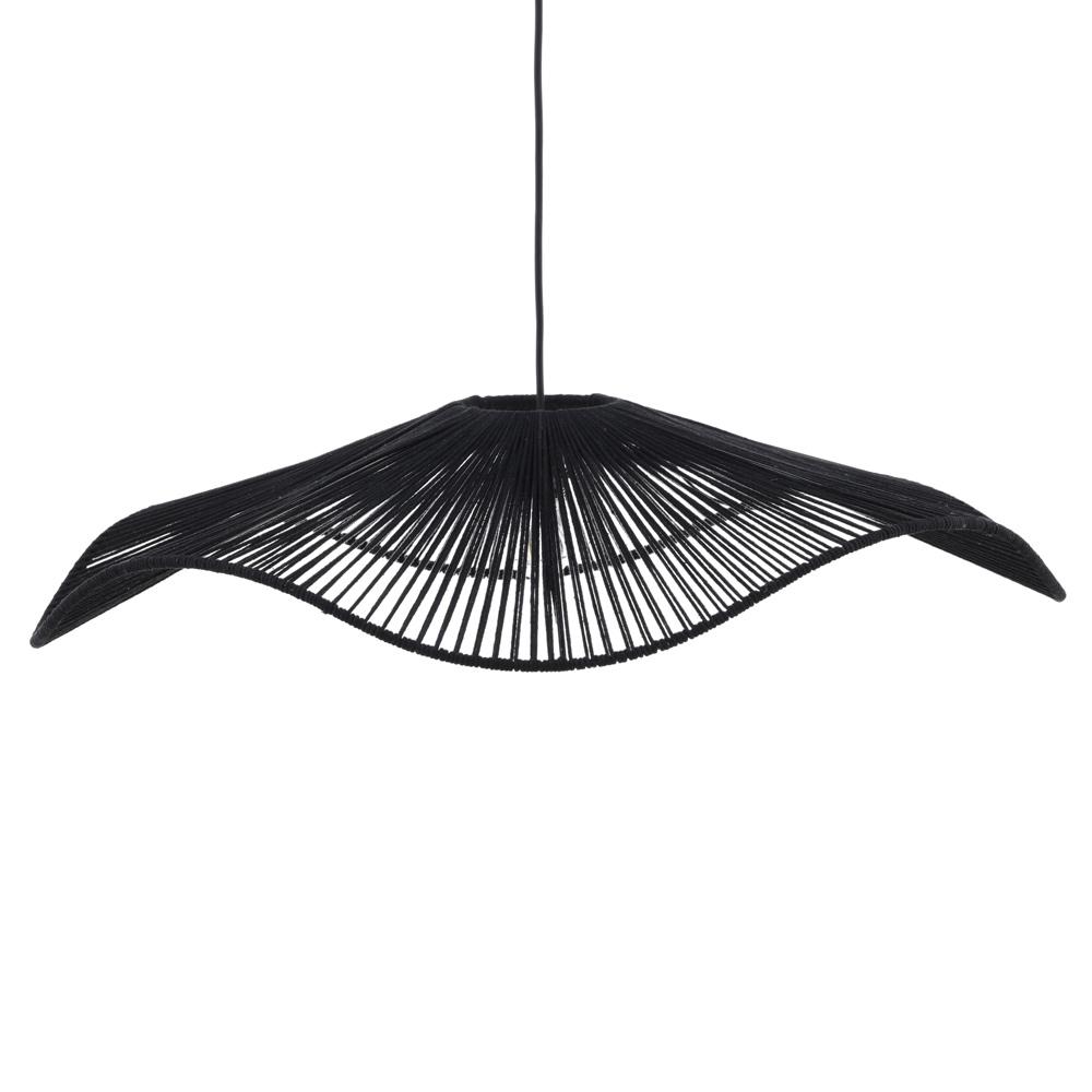 Henry & Mason - Kimiko Iron Frame Cotton Rope Hanging Pendant Light In Black - DV7794 veiw 1