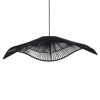 Henry & Mason - Kimiko Iron Frame Cotton Rope Hanging Pendant Light In Black - DV7794 veiw 1