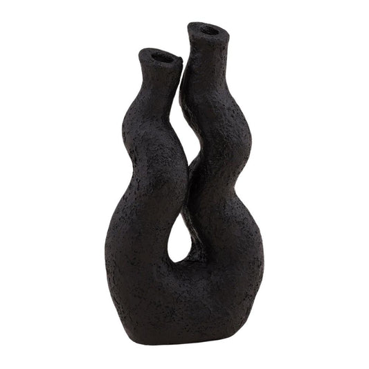 Henry & Mason - Krazinta 12.5in Black Terracotta Vase - DV7626 veiw 1