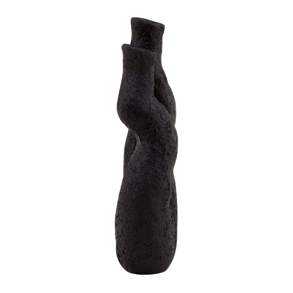 Henry & Mason - Krazinta 12.5in Black Terracotta Vase - DV7626 veiw 3
