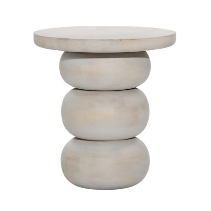 Henry & Mason - Laktiv Mango Wood End Table in White - DV7643 veiw 1