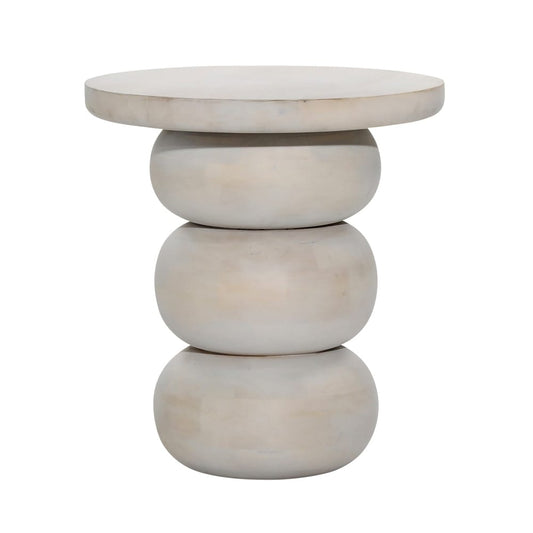 Henry & Mason - Laktiv Mango Wood End Table in White - DV7643 veiw 1