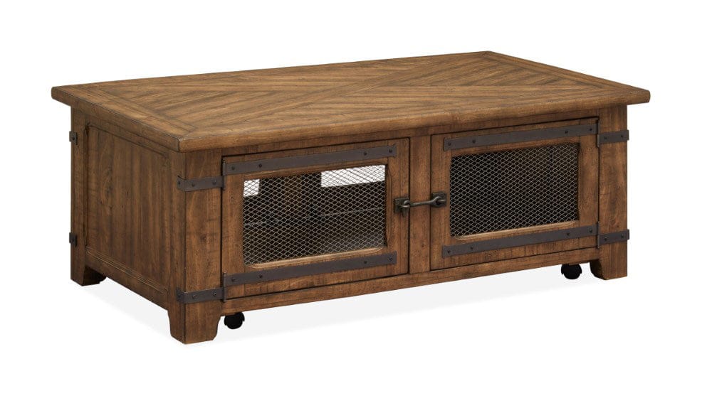 Henry & Mason - Lansbury Top Storage Cocktail Table With Casters - AFA00193 view 1