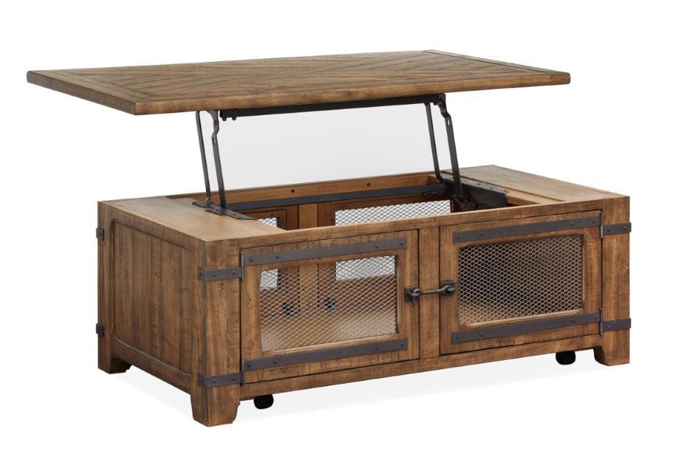 Henry & Mason - Lansbury Top Storage Cocktail Table With Casters - AFA00193 view 2