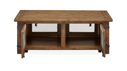 Henry & Mason - Lansbury Top Storage Cocktail Table With Casters - AFA00193 view 5