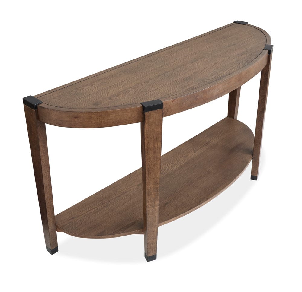 Henry & Mason  -  Lanson Wallaby And Matte Black Demilune Sofa Table  - AFA01007 view 4
