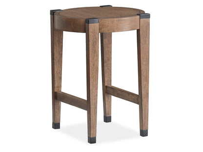 Henry & Mason  -  Lanson Wallaby And Matte Black Round End Table  - AFA01010 view 1