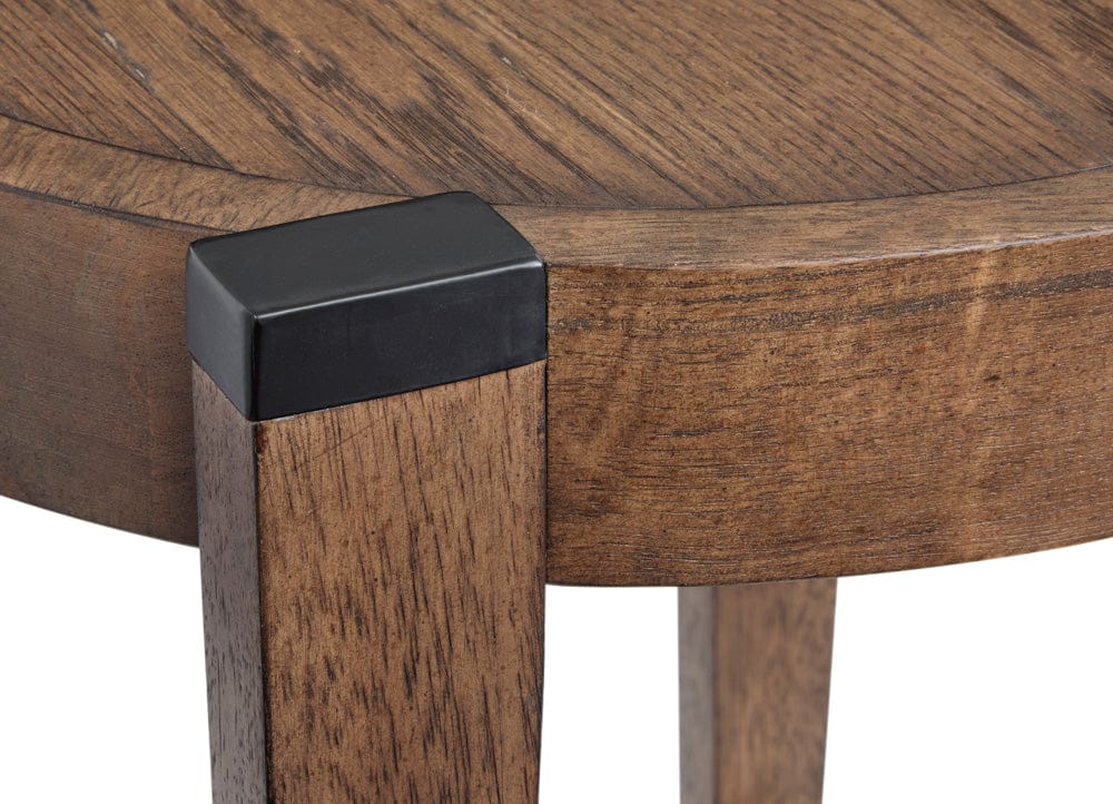Henry & Mason  -  Lanson Wallaby And Matte Black Round End Table  - AFA01010 view 4