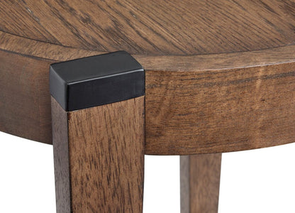 Henry & Mason  -  Lanson Wallaby And Matte Black Round End Table  - AFA01010 view 4