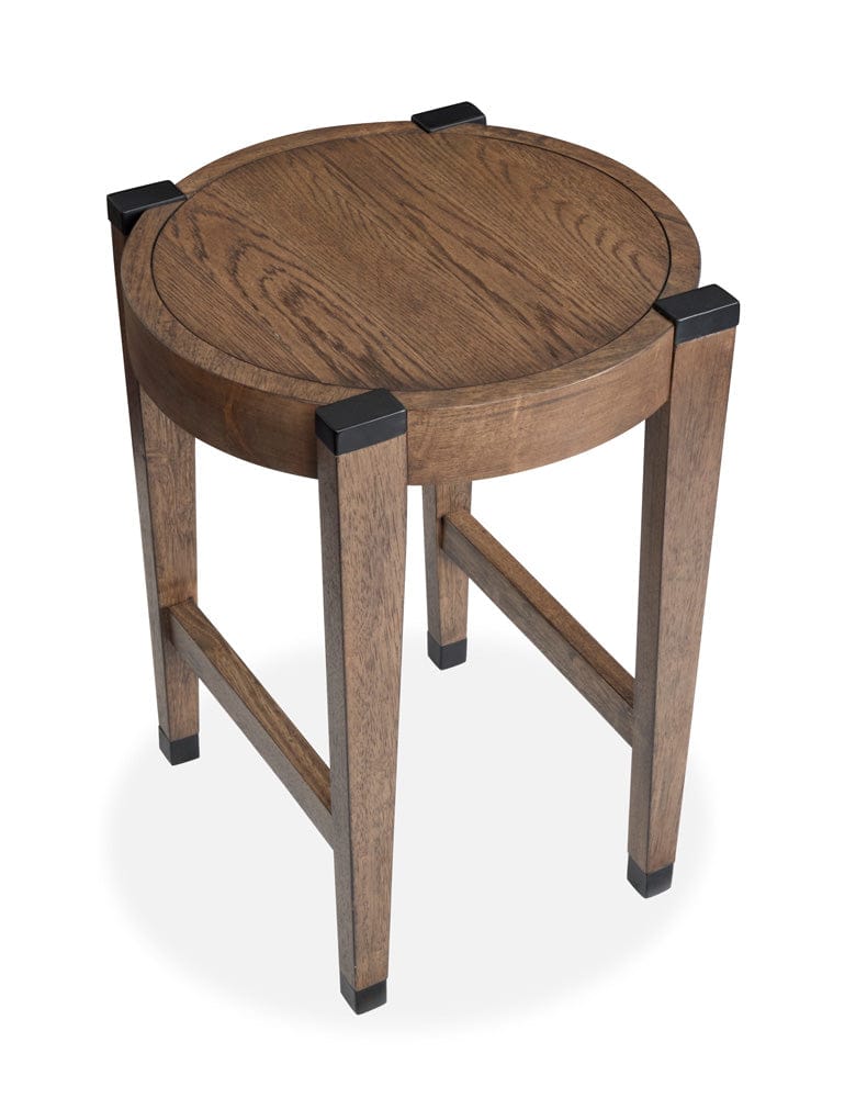 Henry & Mason  -  Lanson Wallaby And Matte Black Round End Table  - AFA01010 view 5