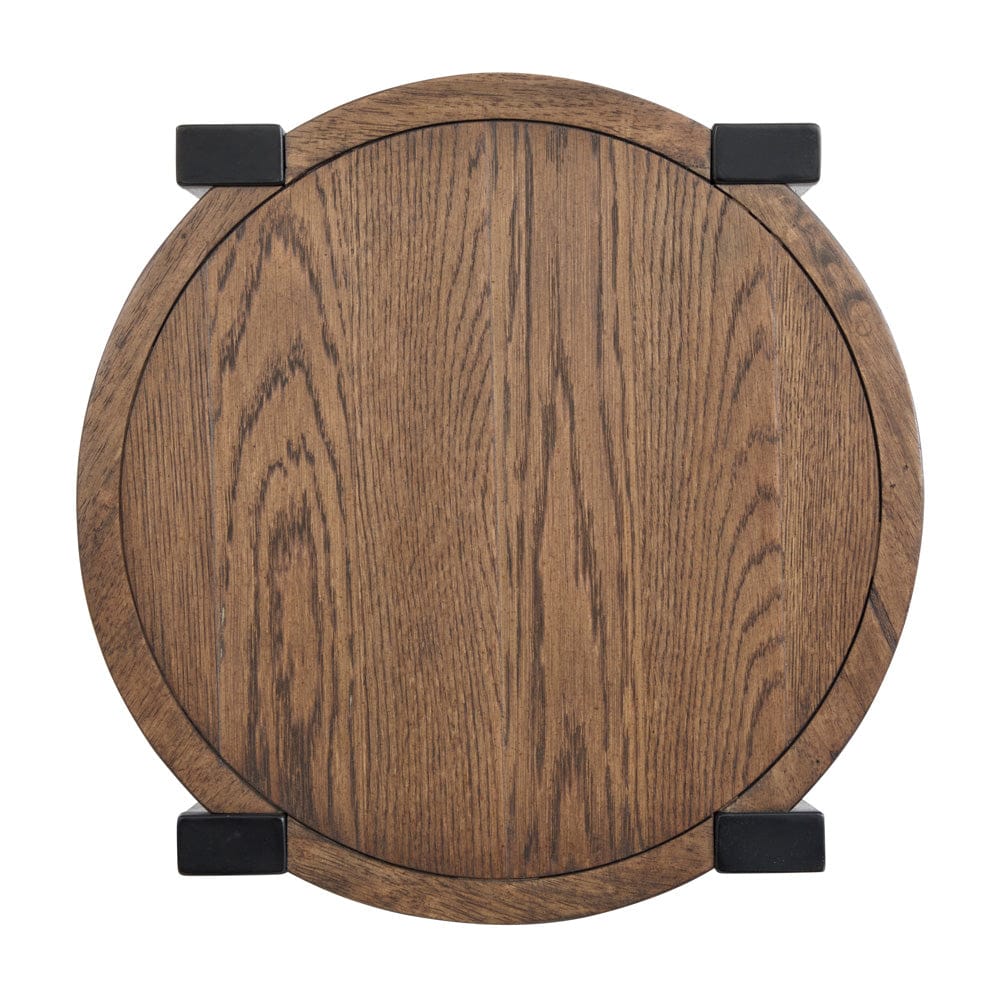 Henry & Mason  -  Lanson Wallaby And Matte Black Round End Table  - AFA01010 view 6