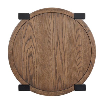 Henry & Mason  -  Lanson Wallaby And Matte Black Round End Table  - AFA01010 view 6