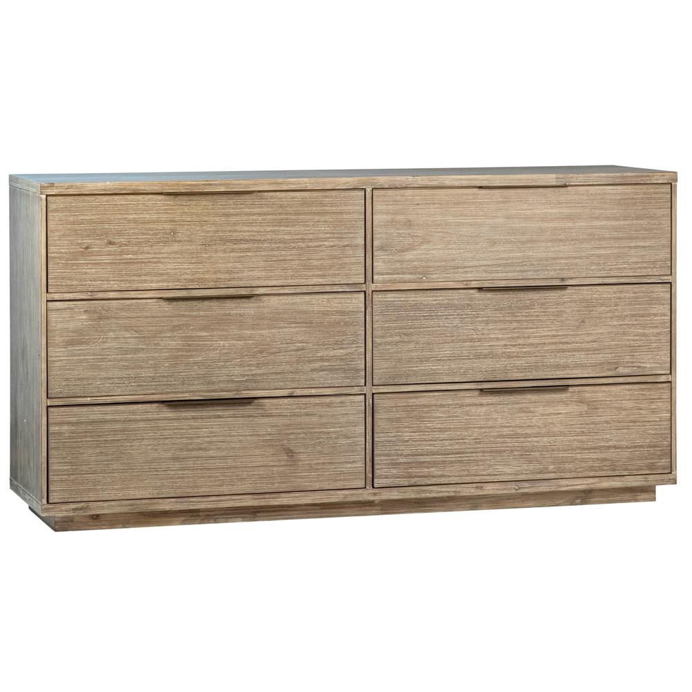 Henry & Mason - Lewis Solid Acacia Wood 6 Drawer Double Dresser in Warm Wash Finish - DV7263 veiw 1