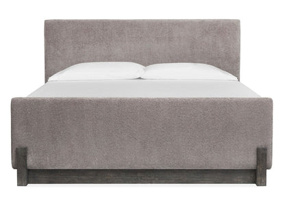 Henry & Mason  -  Linsbury Black Heron Queen Upholstered Panel Bed  - AFA01042 view 2