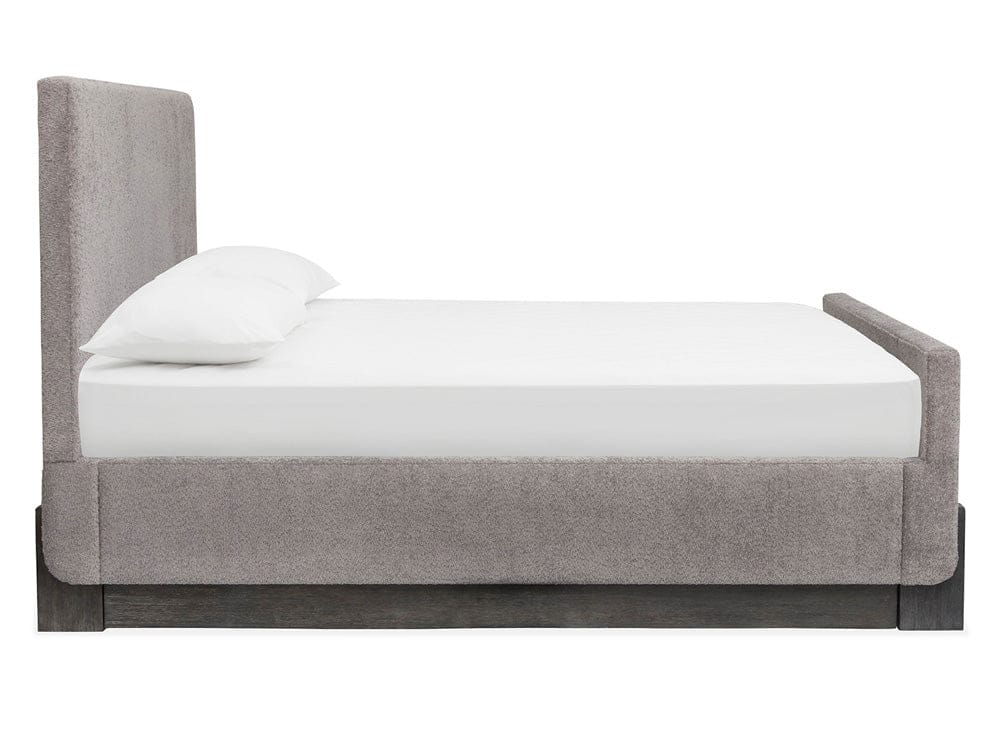Henry & Mason  -  Linsbury Black Heron Queen Upholstered Panel Bed  - AFA01042 view 3