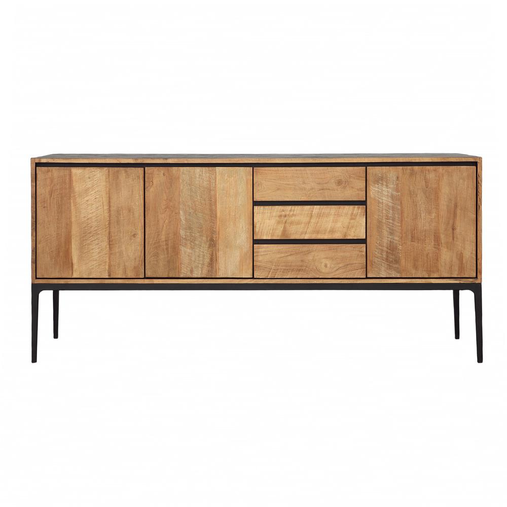Henry & Mason - Loge Natural Teak Wood and Black Iron Sideboard - DV7924 veiw 2