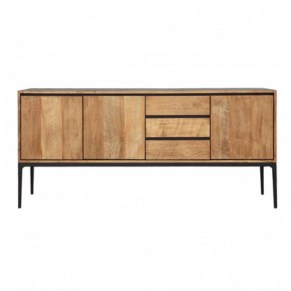 Henry & Mason - Loge Natural Teak Wood and Black Iron Sideboard - DV7924 veiw 2