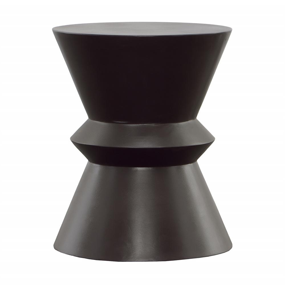Henry & Mason - Lynne Black Lightweight Concrete Outdoor Side Table - DV7292 veiw 1