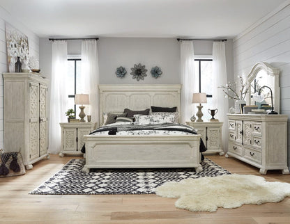 Henry & Mason  -  Lyric Haven Alabaster King Panel Bed  - AFA00827 view 5