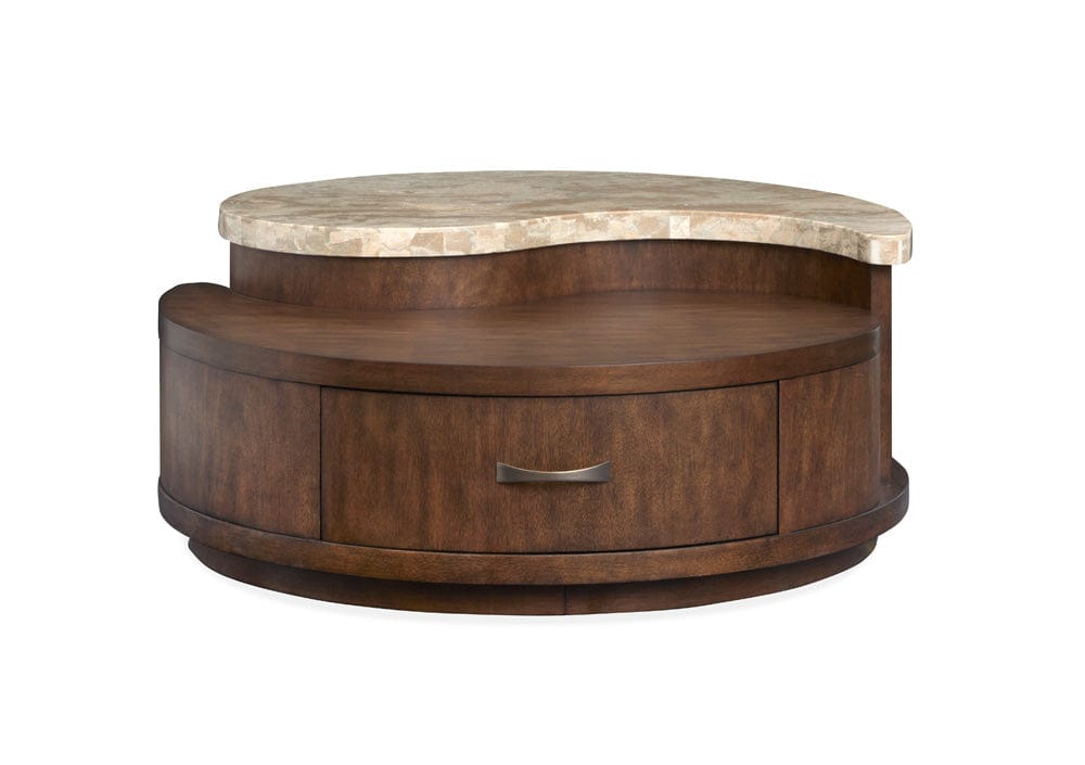 Henry & Mason  -  Macallister Burnt Umber Round Cocktail Table With Casters  - AFA01124 view 2