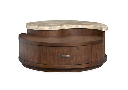 Henry & Mason  -  Macallister Burnt Umber Round Cocktail Table With Casters  - AFA01124 view 2