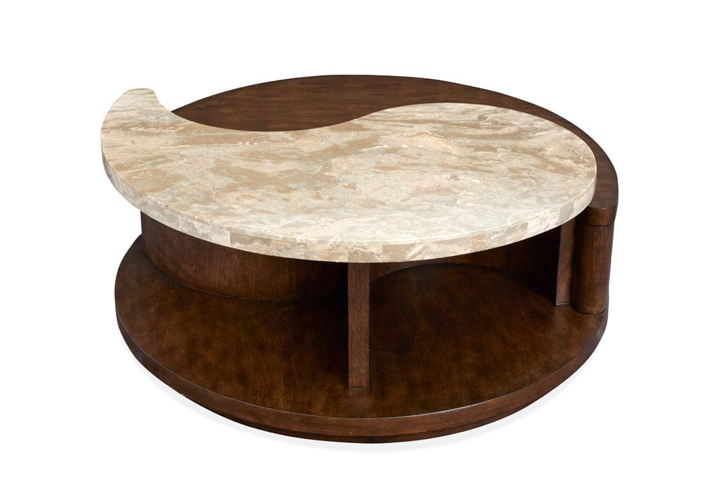 Henry & Mason  -  Macallister Burnt Umber Round Cocktail Table With Casters  - AFA01124 view 3