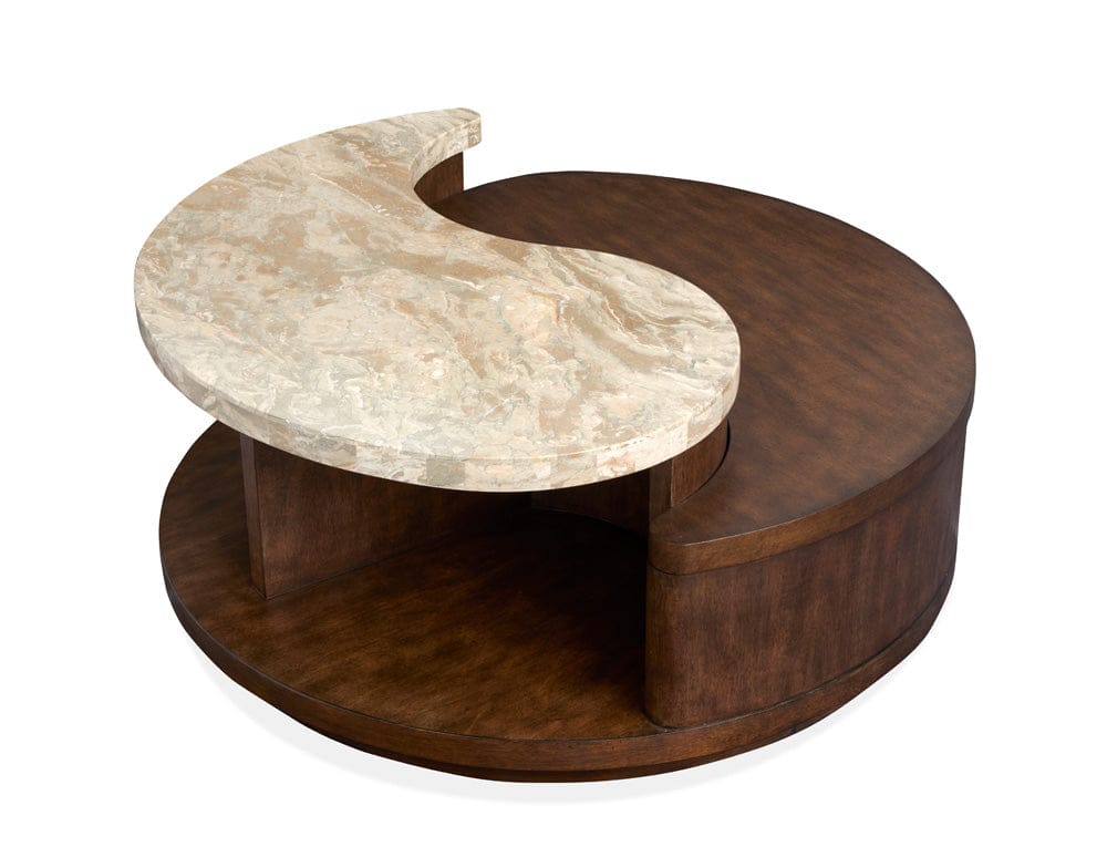 Henry & Mason  -  Macallister Burnt Umber Round Cocktail Table With Casters  - AFA01124 view 4