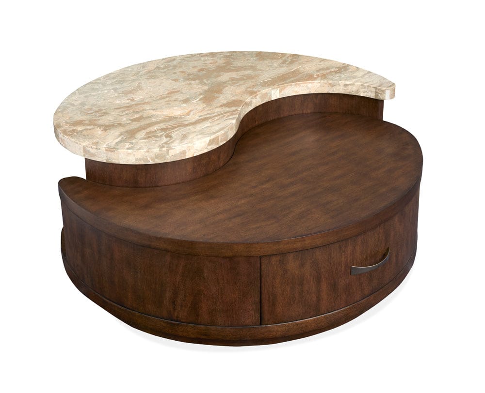 Henry & Mason  -  Macallister Burnt Umber Round Cocktail Table With Casters  - AFA01124 view 5