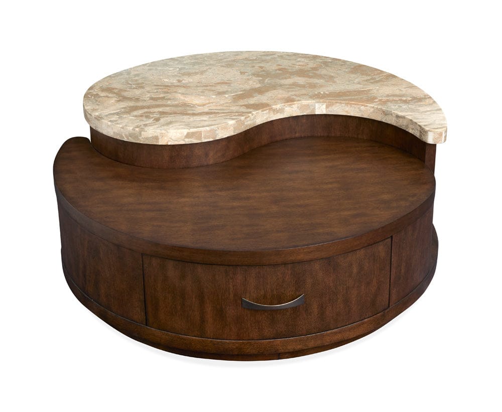 Henry & Mason  -  Macallister Burnt Umber Round Cocktail Table With Casters  - AFA01124 view 6